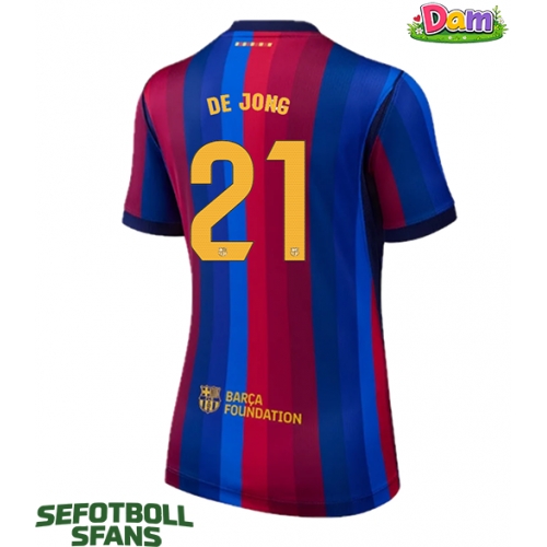 Barcelona Frenkie de Jong #21 Hemmatröja Kvinnor 2026-27 Kortärmad